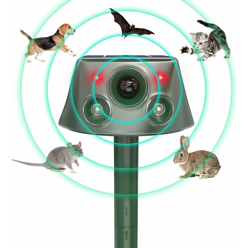 Repulsif Chat Exterieur Ultrason - Anti Chien Pigeons Souris Rats