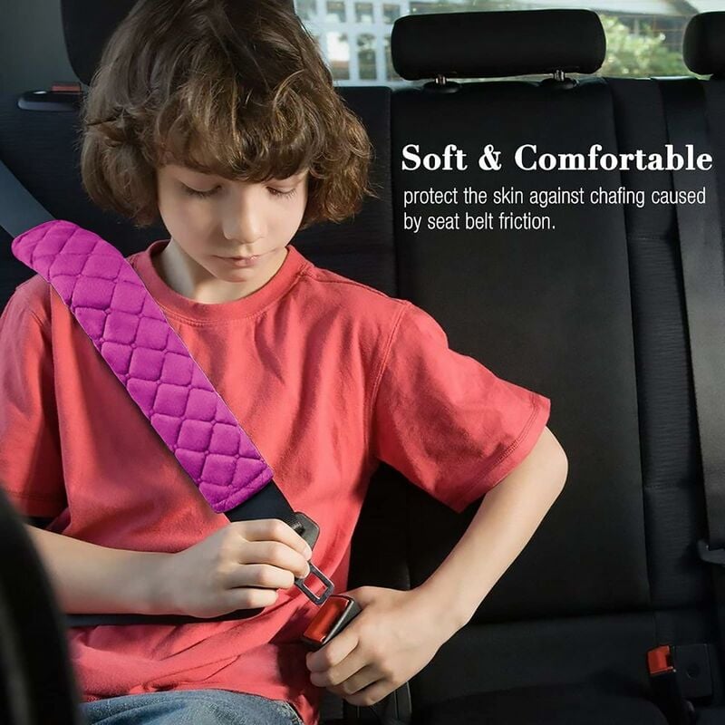2 pièces housse de ceinture de sécurité ceinture de sécurité coussinets  d'épaule de voiture enfants