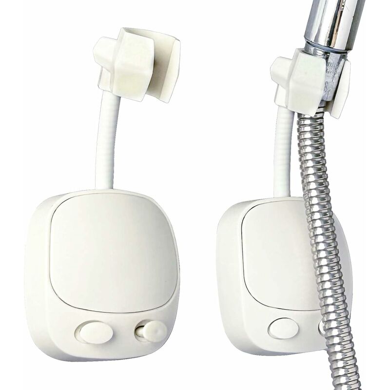Ensemble de pommeau de douche à main à 5 fonctions avec support  multidirectionnel, bras et tuyau flexible de 1,5 m 