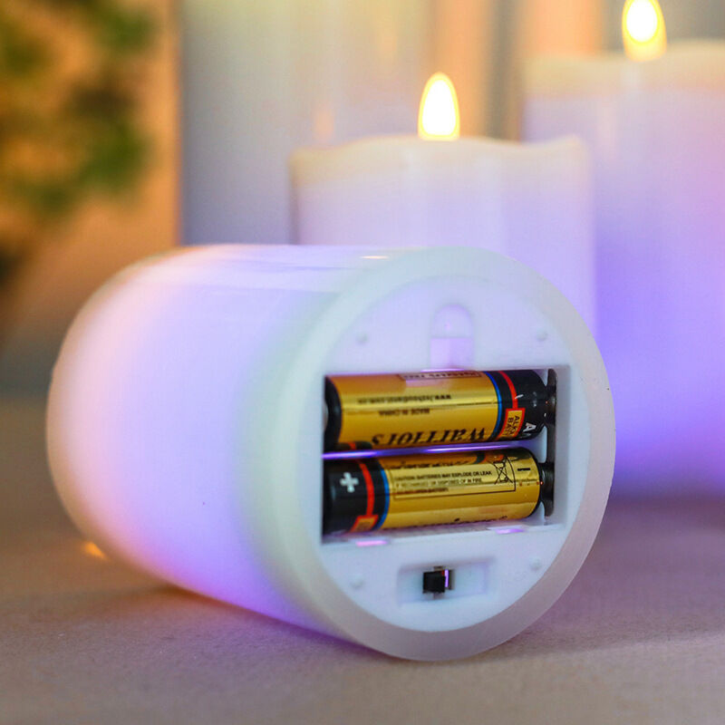 Bougies sans flamme avec chaîne lumineuse, bougies LED à piles bougies  clignotantes avec télécommande et minuterie pack de 5 (Rouge)