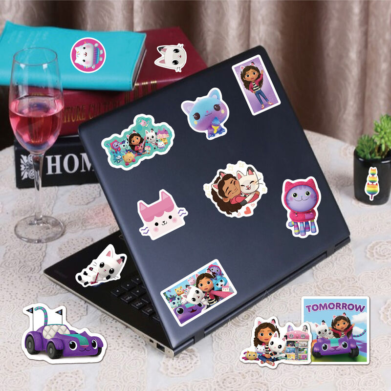 Autocollants d'animaux de dessin animé coréen ours mignon, étiquette  autocollante étanche pour ordinateur portable, guitare, bagage,  réfrigérateur, miroir, papeterie, jouet pour enfants, 50 pièces