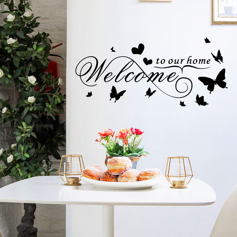 Welcome Vinyle Maison Décoration Art Mural Cuisine Citation