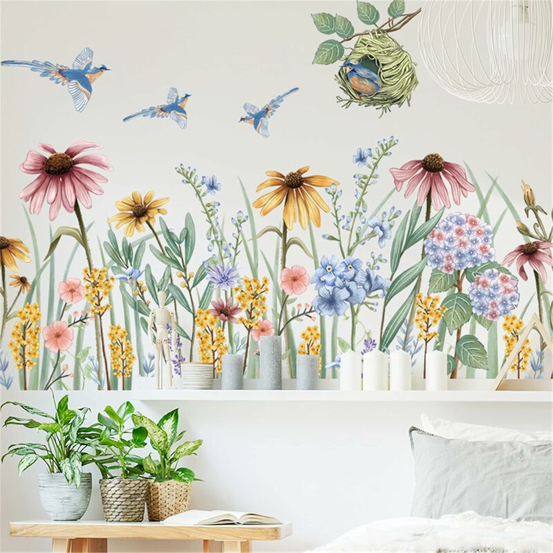 Sticker fleurs Les marguerites, décoration murale chambre – Série-Golo