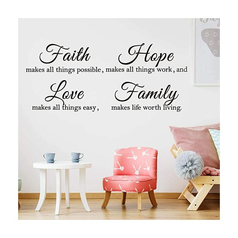 Love & Faith Porte-clé Mural Personnalisé pour Famille