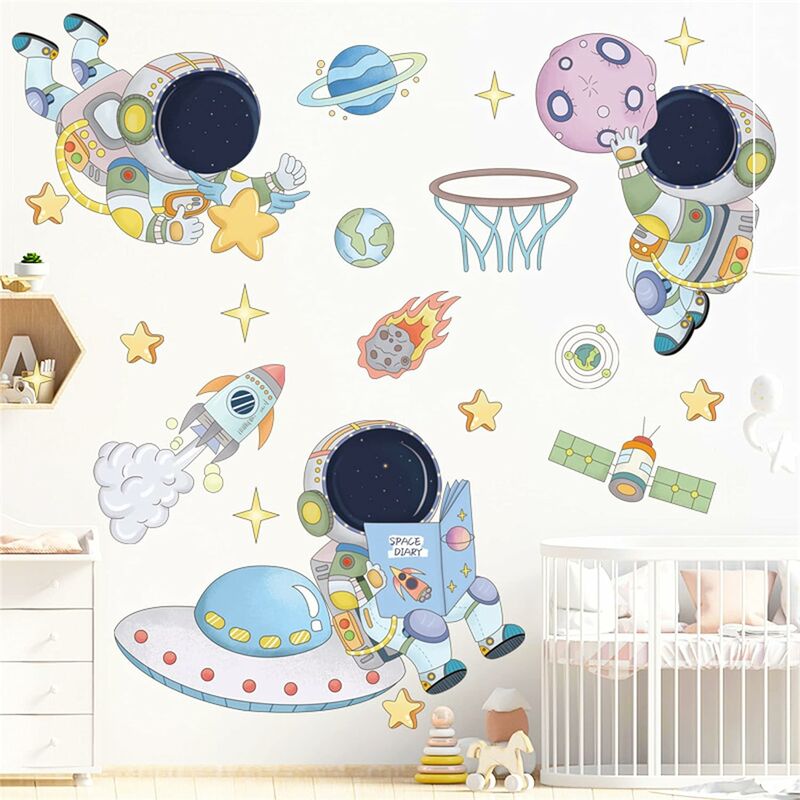 Stickers muraux colorés à petites fleurs pour chambre d'enfant, aménagement  de chevet, armoire, autocollants d'aménagement de classe de maternelle