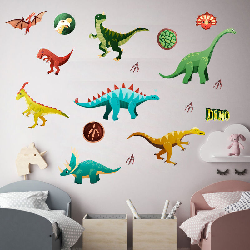 Acheter Autocollant mural dinosaure phosphorescent, 9 pièces, décoration  lumineuse pour la maison, chambre d'enfants et de bébés, autocollants  fluorescents
