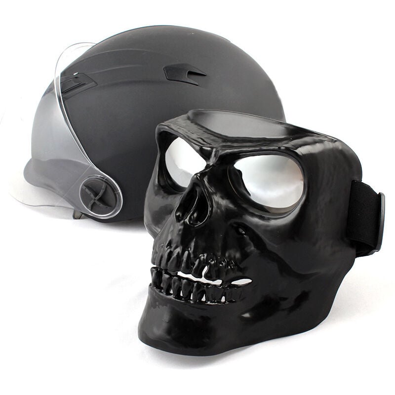 casque de moto lunettes d'équitation avec écran facial amovible