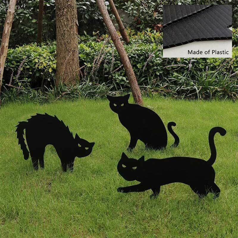 LTS FAFA Décoration de Jardin Chat 3pcs,Cat Yard Art Jardin