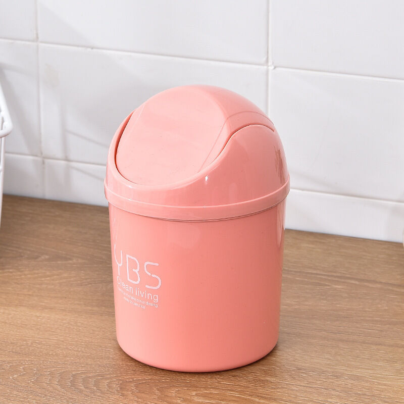 Kiddream Mini poubelle de bureau de 2 litres, petite poubelle avec  couvercle (rose) : : Maison