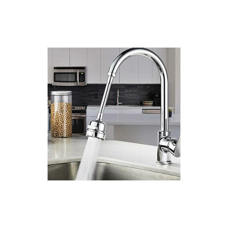 Aérateur de robinet à Angle 360 degrés, pour évier de cuisine, économie  d'eau, buse de filtre mousseur, aérateur avec tige Flexible d'extension -  Type short