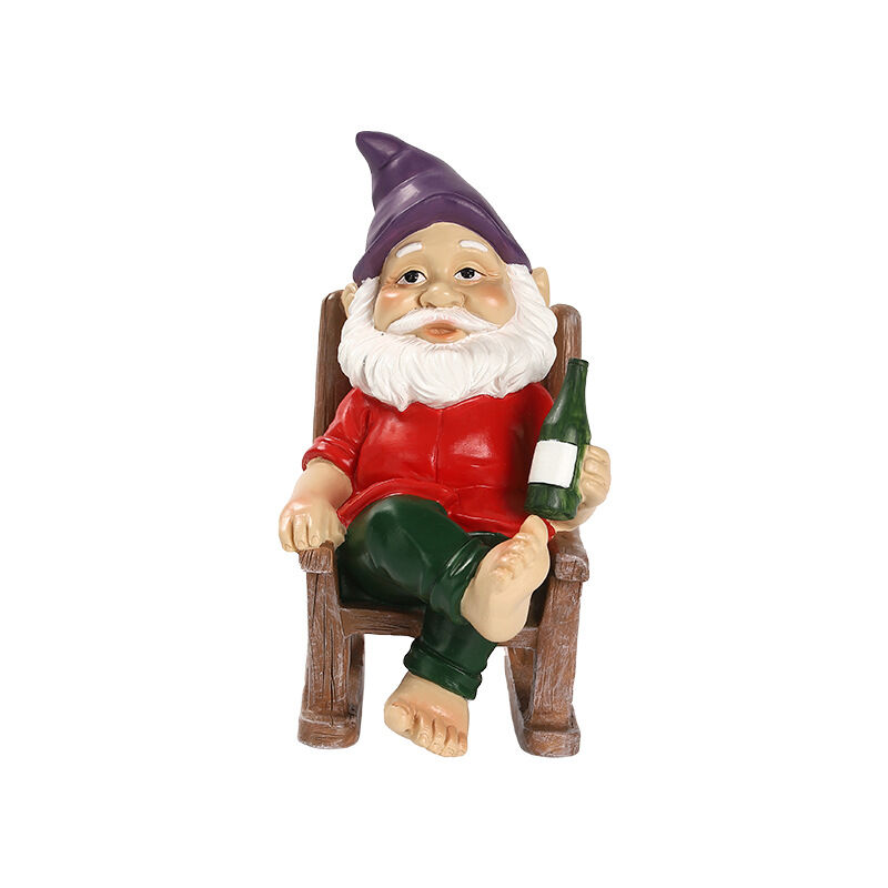 LTS FAFA Nain de Jardin Drôle Ensemble de Figurine de Jardin Nain de 17cm  Allongé sur