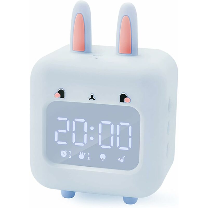 OEMG Réveil Blanc, Mini Horloge Silencieuse de Chevet, avec Veilleuse, pour  Dortoir Chambre Bureau - Cdiscount Maison