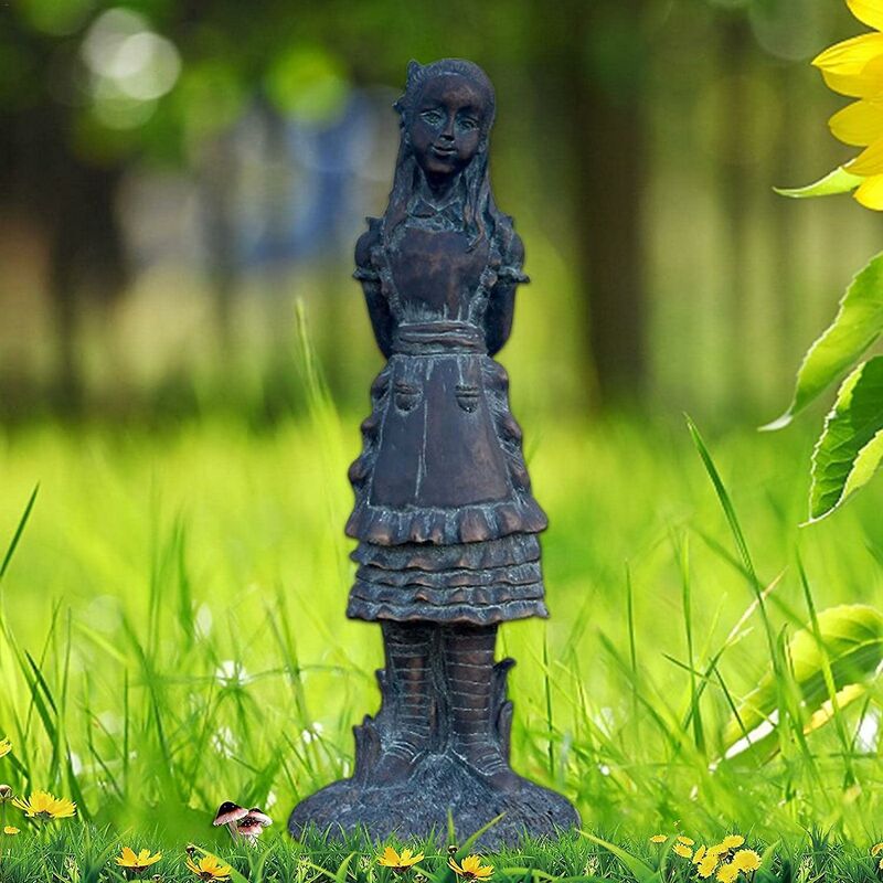Statue de lapin floqué de jardin - Figurines de lapin en mousse de