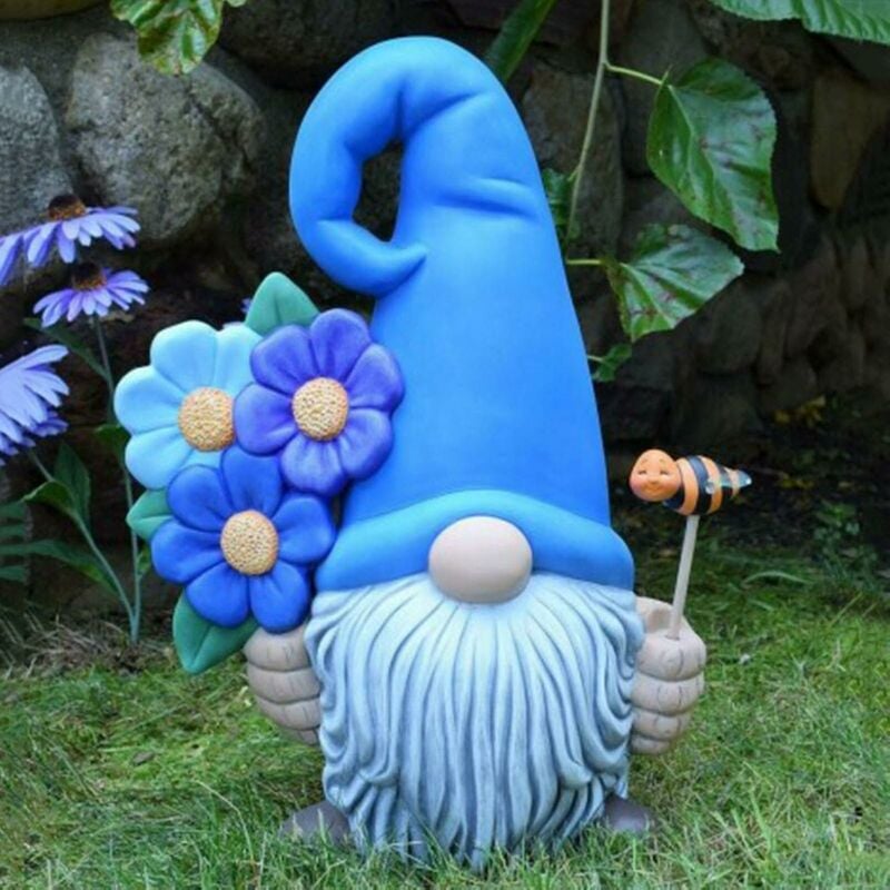 LTS FAFA Nain De Jardin Rocker Humour Avec Doigt d'honneur - Drôle Statue  De Gnomes Jardin