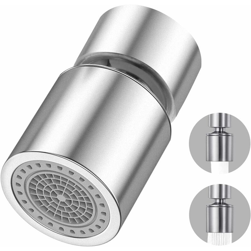 Arateur de Robinet - embout robinet cuisine universel,360 degrs pivotant  mousseur filtre,filtre conomiseur d'eau de robinet de cuisine,2 moduser  rglable