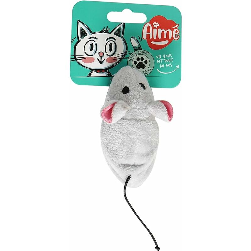2 pièces peluche souris chat jouet interactif vibrant mobile chat souris  jouet chat jouet à mâcher 