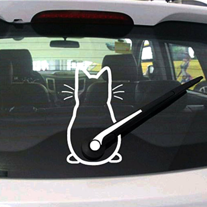 Autocollant De Voiture Chat Mignon Drôle Vinyle Noir Chat - Temu Belgium