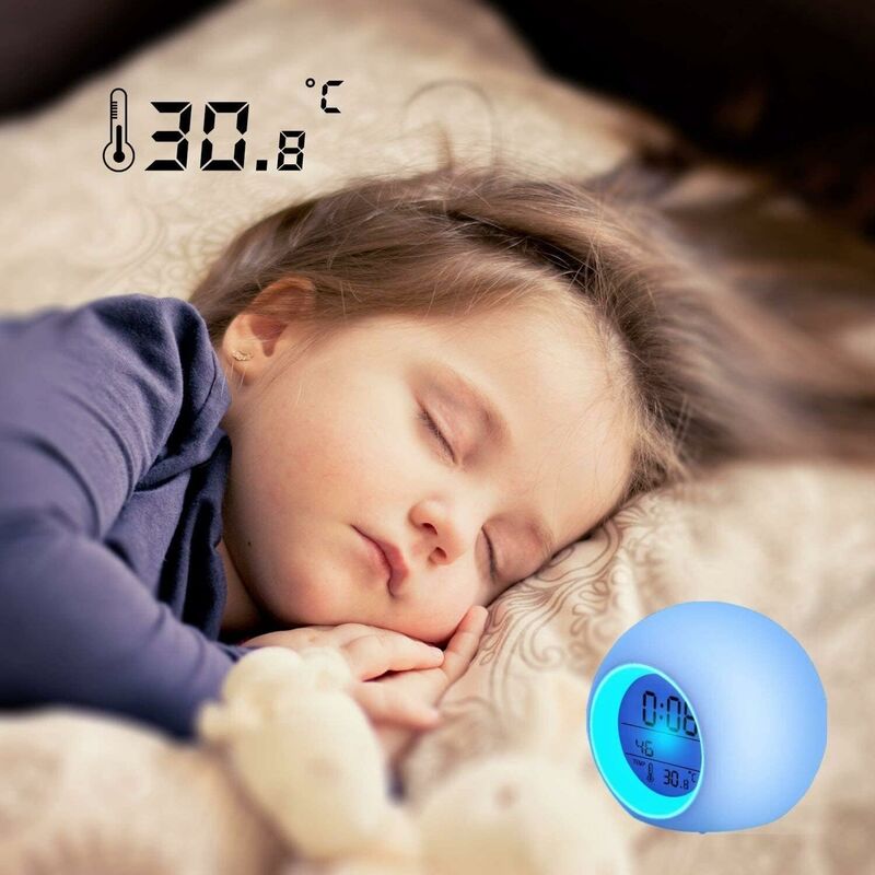 Enfants LED réveil, réveil horloges numériques pour enfants chevet