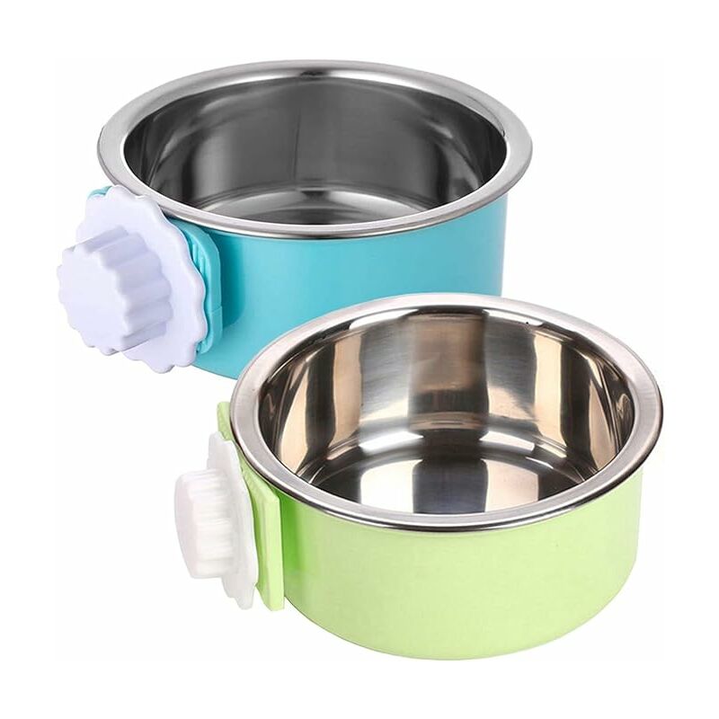 Bouteille d'eau suspendue pour chien, mangeoire en cage en métal Kennel  abreuvoir (250 ml)