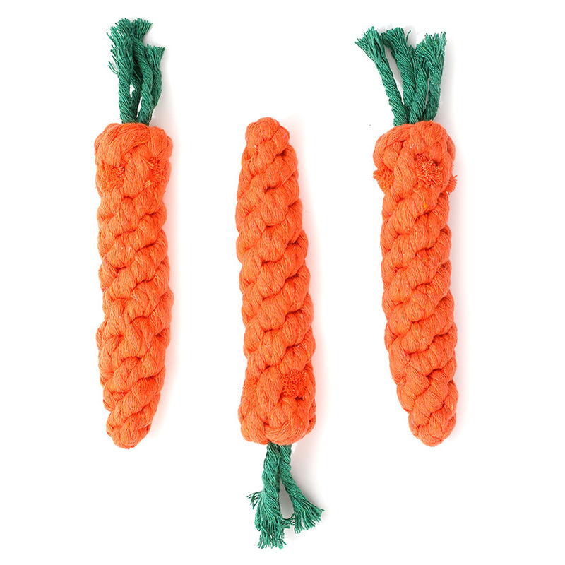 Corde en coton en forme de carotte - orange - 20cm