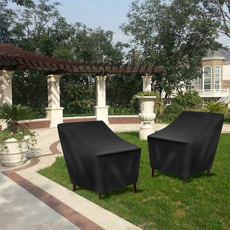 420d Noir Patio Extérieur Mobilier de Jardin Imperméable Couvertures Pluie  Neige Chaise Housses Pour Canapé Table Chaise Housse Étanche à la Poussière  Couverture