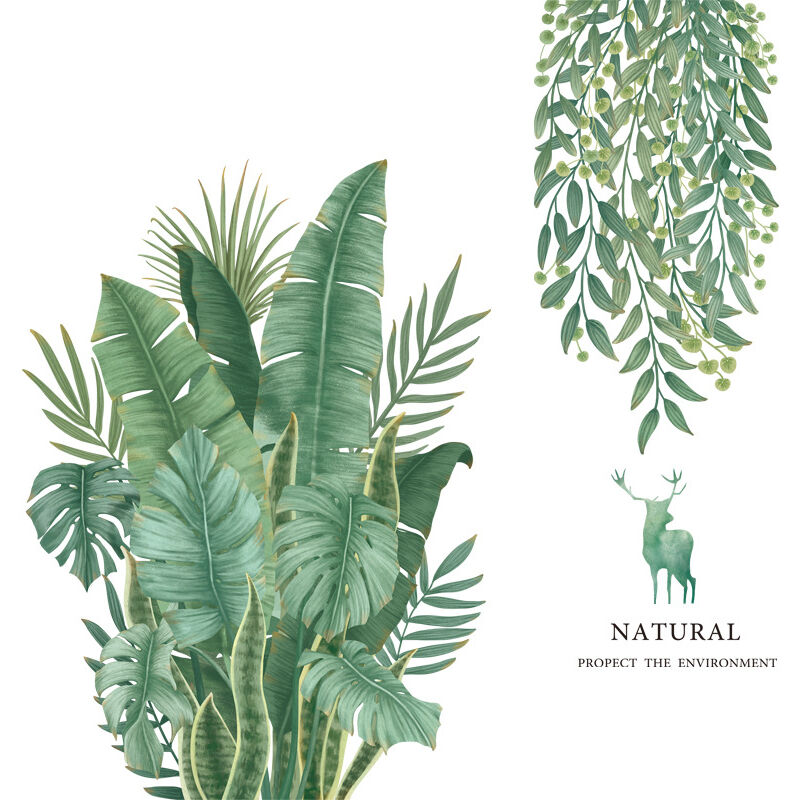 Stickers Muraux Plantes Vertes Simulation Plantes Suspendues Autocollant  Mural 3D Plantes Sticker Mural Plantes Vertes Autocollant Mural Chambre  Salon Bureau Décoration Murale (5) : : Bricolage