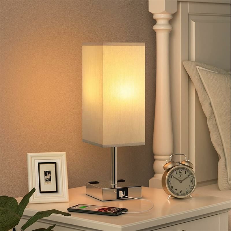 Lampe de table simple moderne veilleuse en bois massif pour chambre à  coucher salle