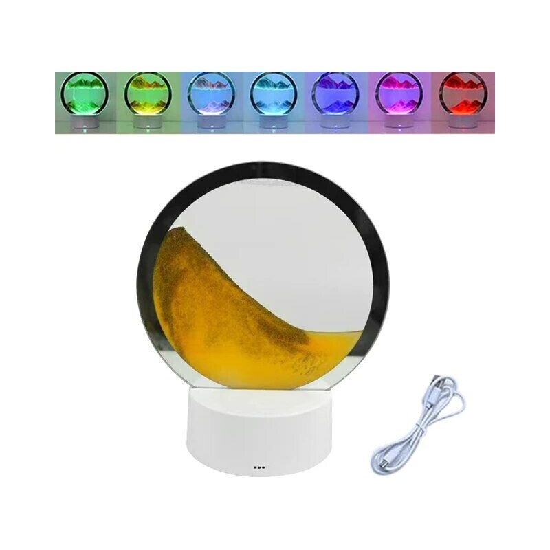 LED Night Light 3D Bureau sable mouvant multicolore