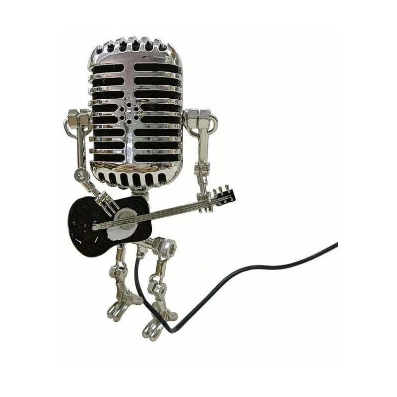 Modèle d'accessoire de microphone de bureau vintage avec hauteur