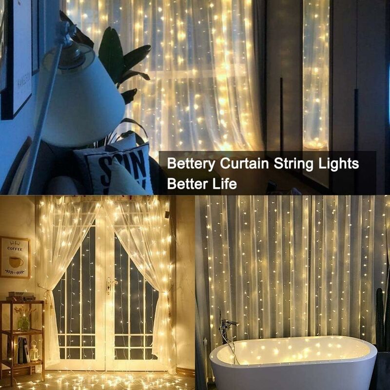 Lumières de noël, décoration intérieure de la pièce de la maison,  veilleuses LED, boule de souhait, rideau de fenêtre, guirlande féerique