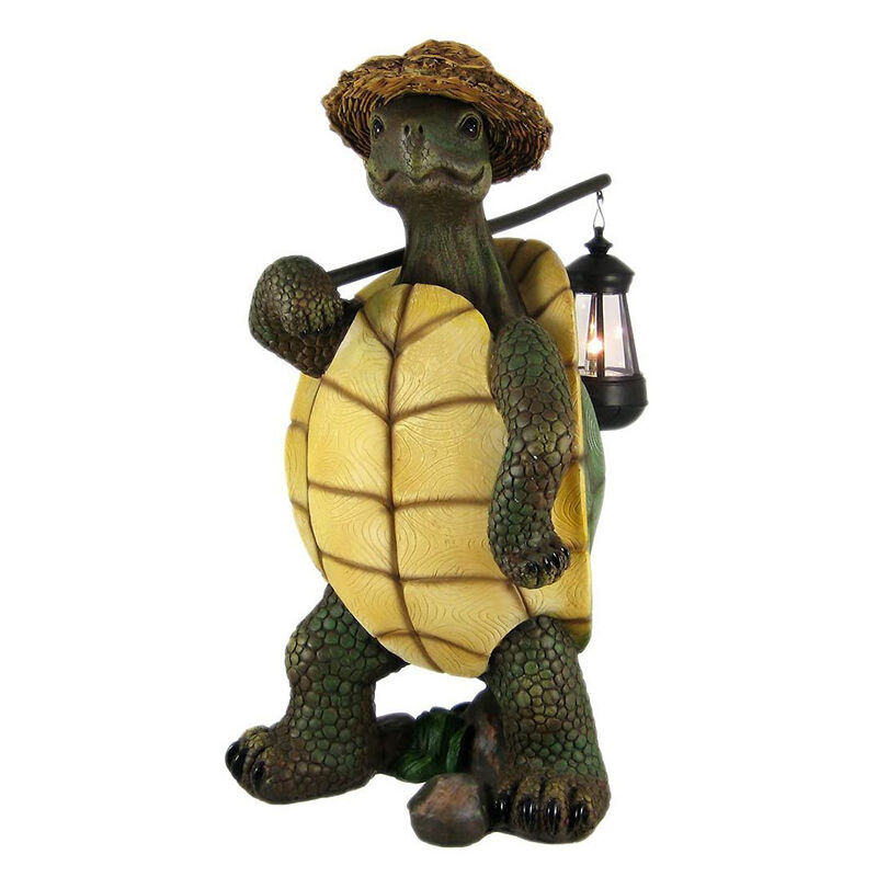Relaxdays tortue, figurine de décoration de jardin, résine, 30 x