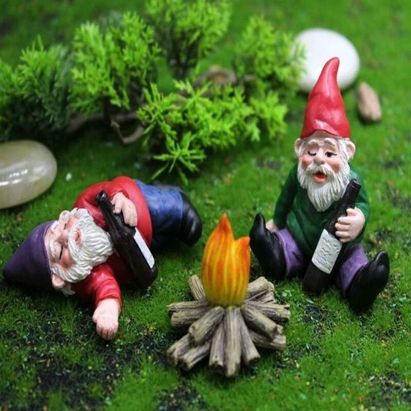 Figurines de nains miniatures, 1 pièce, ornements en résine, fée Miniature,  Statue d'elfe de jardin, Pot de bonsaï de noël, accessoires de décoration -  AliExpress
