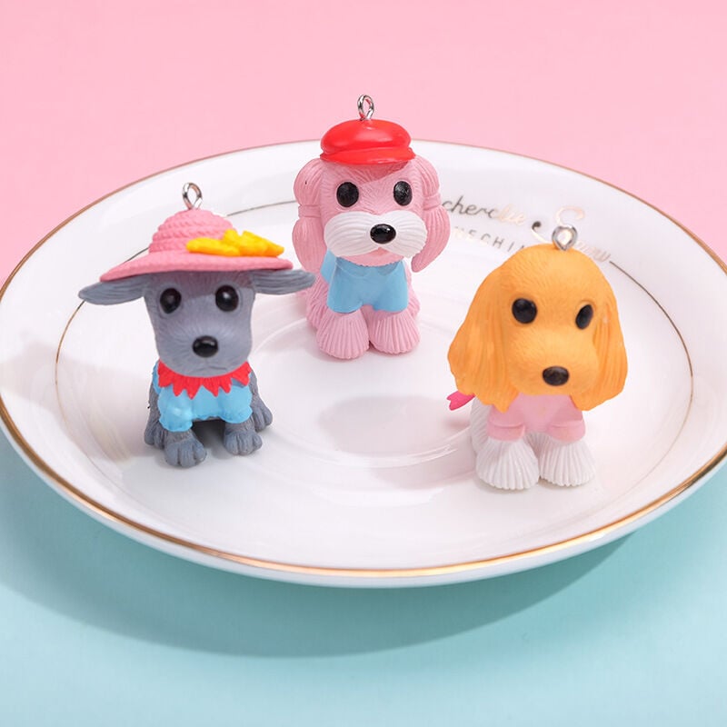 Flormoon 16 PCS Mini Figurines Chien, Jouets réalistes d'animaux de Ferme  pour Cupcake Toppers Jouets éducatifs Cadeau de fête d'anniversaire