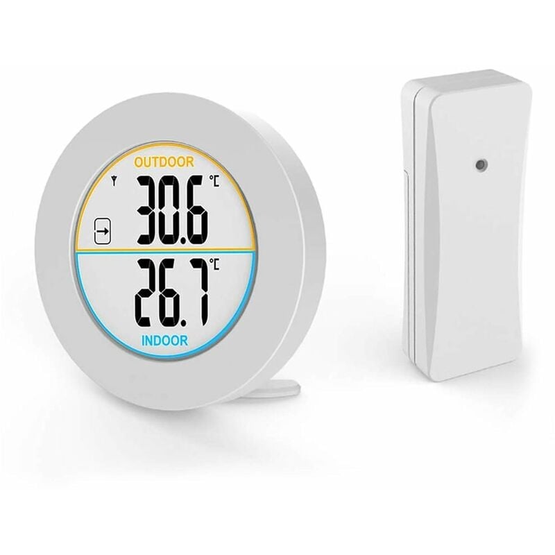Thermomètre Intérieur Extérieur, Thermomètre Connecté avec 3 Capteurs Sans  Fil, Surveiller Humidité et Température (℃/ ), Enregistrer MAX & MIN,  Affiche Indications de Tendance et Confort