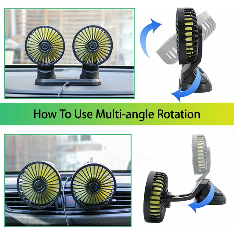 Ventilateur de voiture double tête ventilateur de refroidissement à air