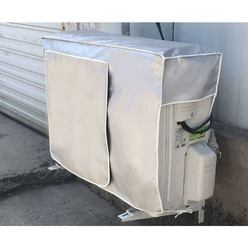 Housse de climatiseur extérieur housse de climatiseur étanche housse anti- poussière housse de climatiseur extérieur maison (923569cm), argen