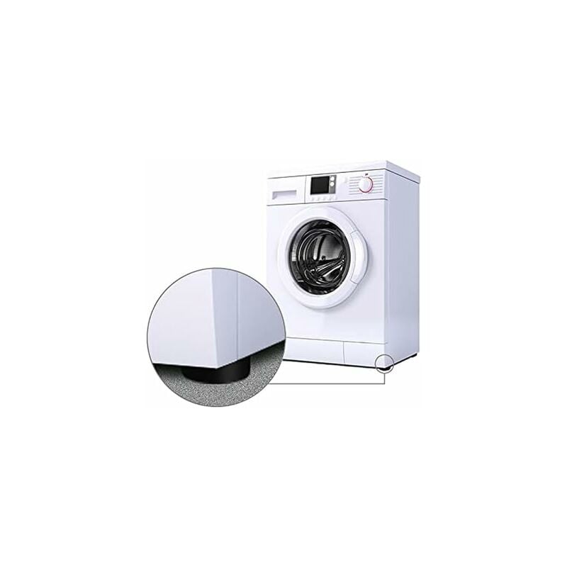 Coussin de pied de machine à laver domestique 4 pièces, antidérapant,  antichoc, coussin absorbant les chocs, surélevé, étanche à l'humidité,  amortisseur et support de réfrigérateur