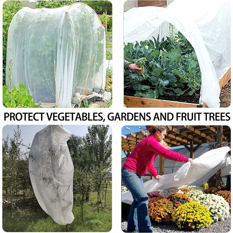 Couverture De Protection Des Plantes En Tissu De Jardin Sac Anti-Gel Cordon  F