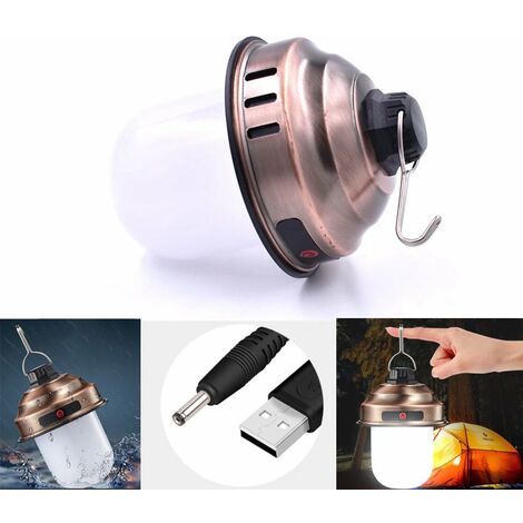 Ampoules LED mobiles rechargeables par USB, lampes de camping portables,  ampoule de secours, crochet, extérieur, décoration d'intérieur, veilleuse -  AliExpress