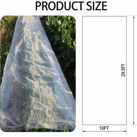 1,6 x 9m jardin végétal insecte couvre-filet de jardin couverture de plante  en tissu pour la protection du givre hivernal Protection du soleil