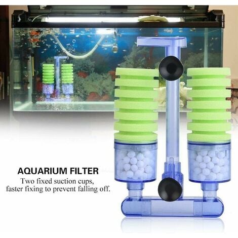 Pompes et Filtres pour Aquarium, Aquarium Filtre Pompe à air Pompe à  oxygène éponge 13cmX29.8cm