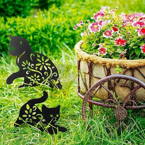 Figurines miniatures de chat, petite statue modèle animal chats fée  ornement de jardin pour bricolage décoration d'intérieur moderne jouets  pour enfants(7)