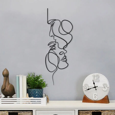 Mur en métal art minimaliste ligne de mur minimaliste sculpture
