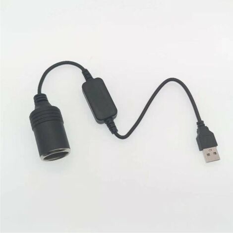 Acheter Port USB vers prise allume-cigare de voiture 12V, convertisseur  femelle, cordon adaptateur, accessoires de voiture