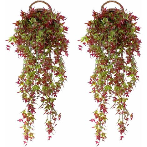 RHAFAYRE 2 Pièces Plantes Suspendues en Plastique, Plantes Artificielles, Plante  Suspendue Artificielle pour Balcon, Jardin, Décoration