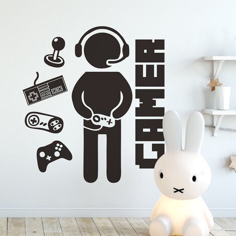 Game Stickers Muraux,Autocollants Gamer Wall Sticker,Autocollant