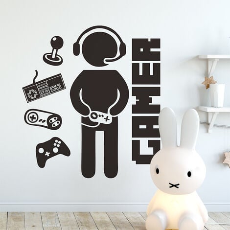 1 feuille, 5032cm, sticker mural 3D gamer, décoration murale