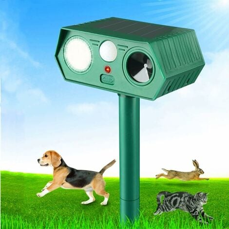 Un très efficace détecteur répulsif avec ultrason et LED pour chat,chien,  souris et oiseaux 