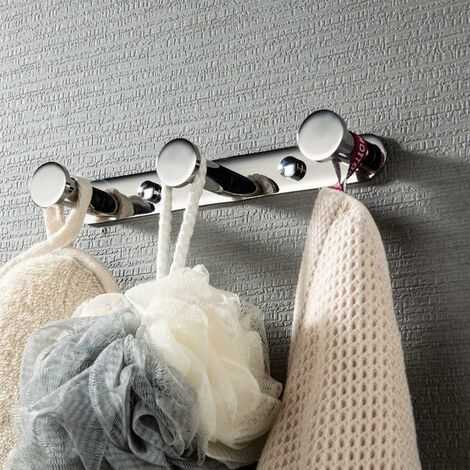 Crochets pour manteaux Crochets de porte robustes fixés au mur Triple  crochet en métal pour serviette