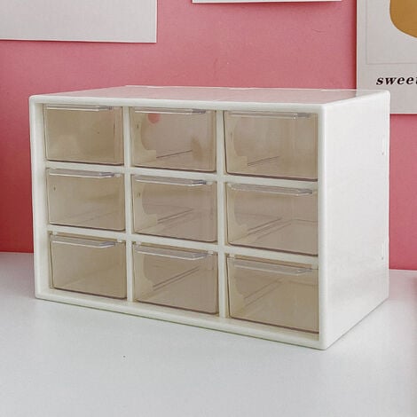 Acheter Bijoux papeterie organisateur tiroir boîte de rangement bureau  tiroir de rangement boîte de rangement transparente